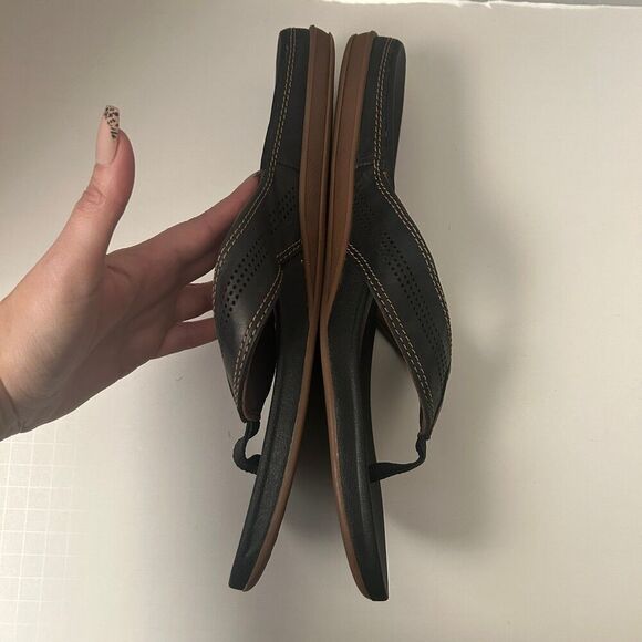 Reef Sandals Men's 12 Cushion Lux Leather Thong Flip Flops - Picture 2 of 6